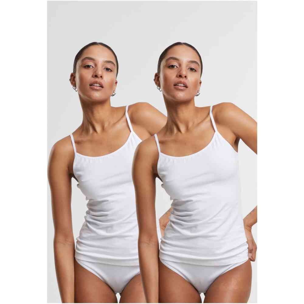 Urban Classics - Basic Cotton 2Pack Tanktop - White/White
